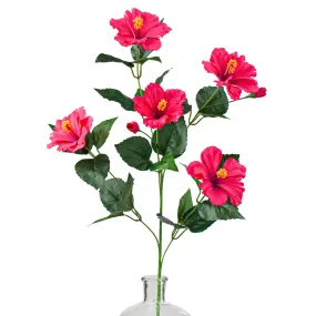 28" Hibiscus Spray: Fuchsia Pink