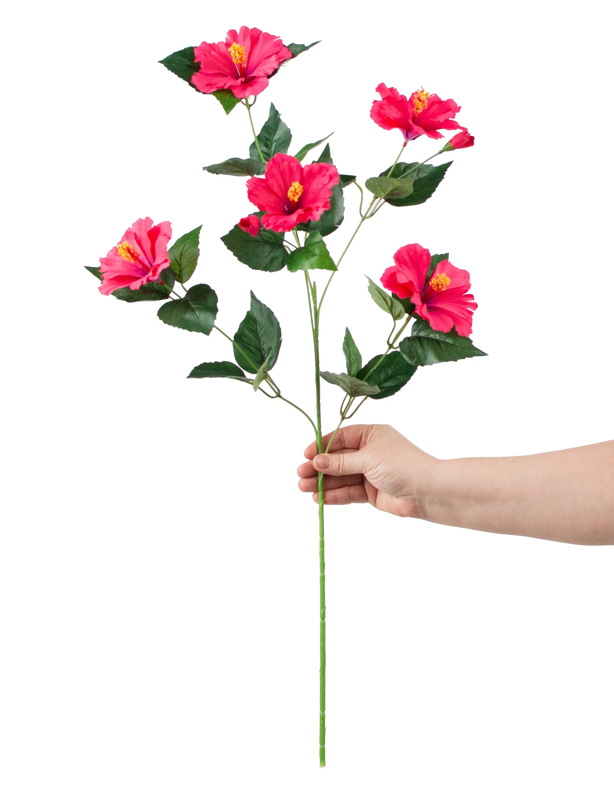 28" Hibiscus Spray: Fuchsia Pink