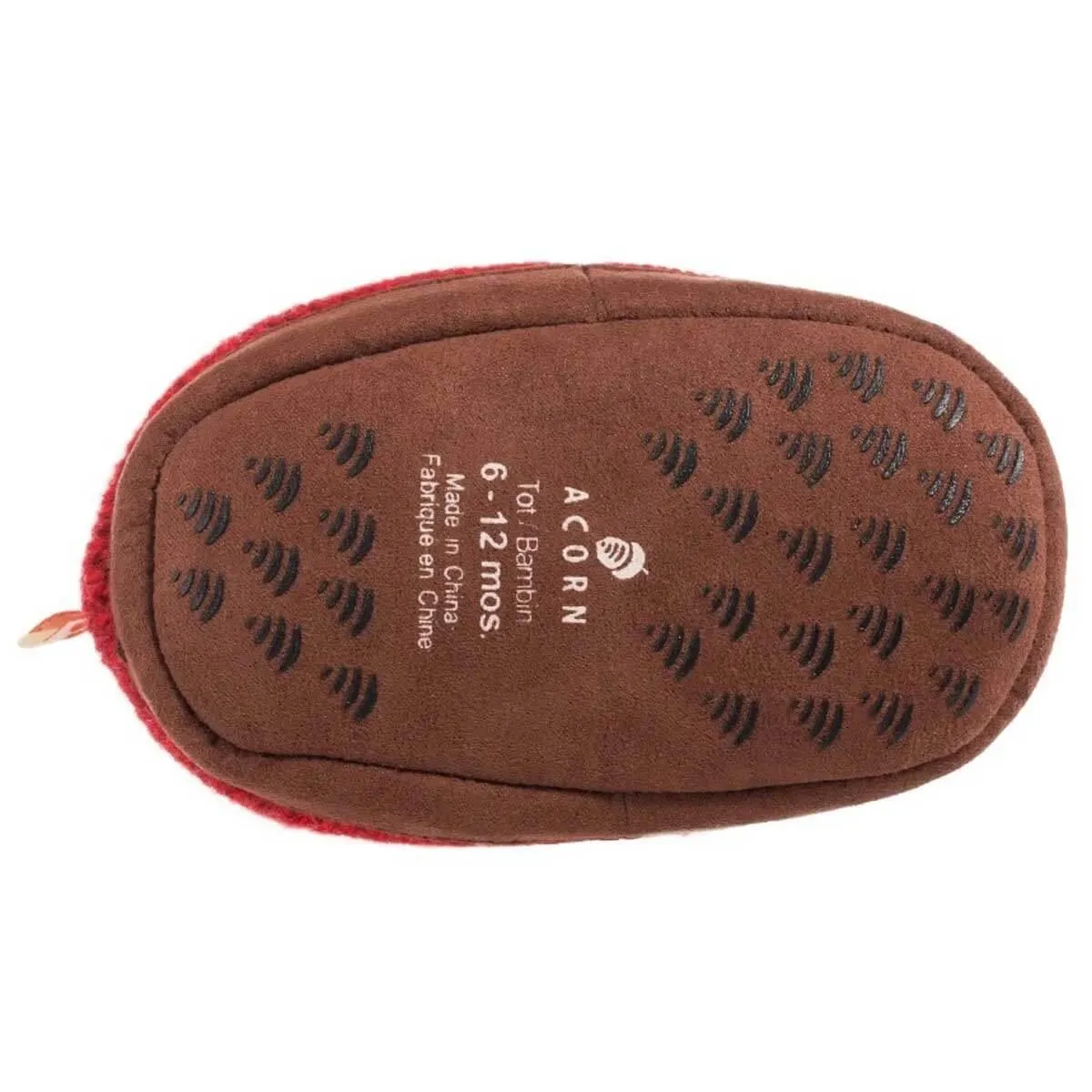 Acorn Kids' Slippers - Easy Bootie, Red Ragg Wool, TS | A10157BFPTS