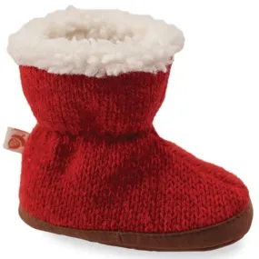 Acorn Kids' Slippers - Easy Bootie, Red Ragg Wool, TS | A10157BFPTS