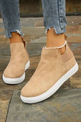 Camel High Top Slip-on Casual Sneakers | DROPSHIP