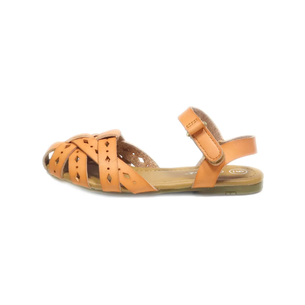 Cat & Jack Flat Sandals Nubuck Orange Colour For Kids