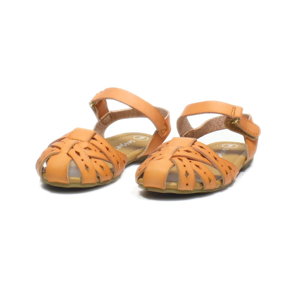 Cat & Jack Flat Sandals Nubuck Orange Colour For Kids