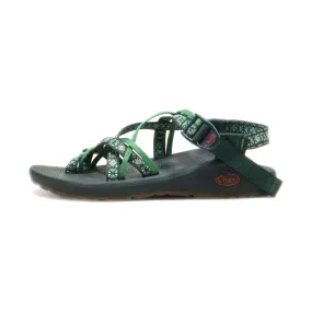 Chaco Casual Sandals Fabric Green Colour For Kids