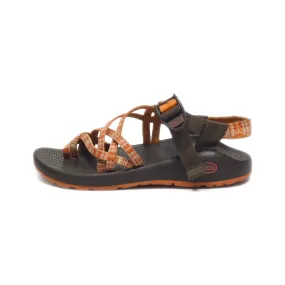 Chaco Flat Sandals Fabric Orange Colour For Women