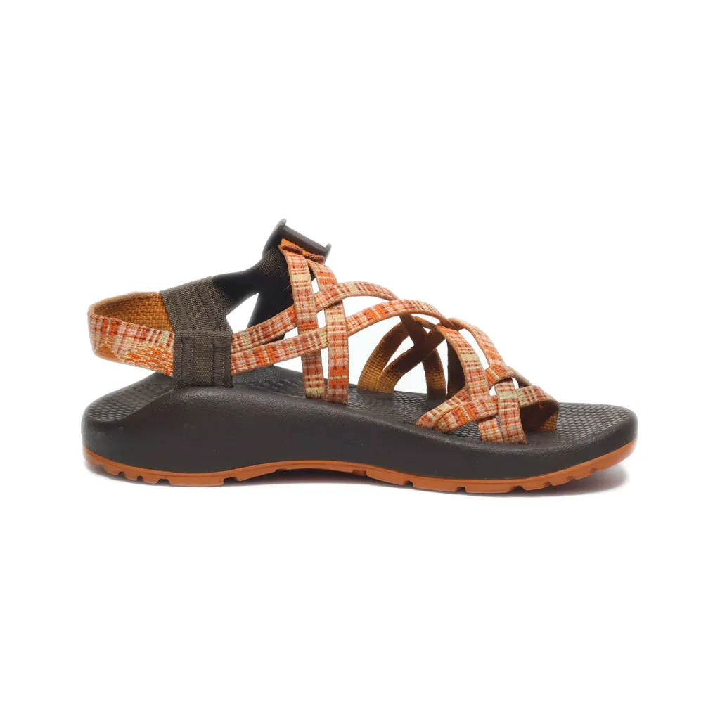 Chaco Flat Sandals Fabric Orange Colour For Women