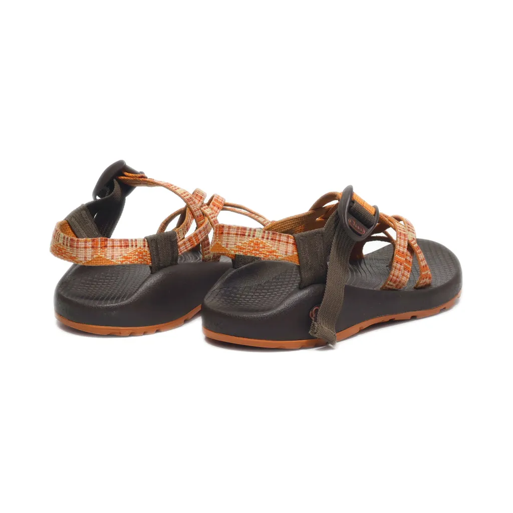 Chaco Flat Sandals Fabric Orange Colour For Women