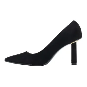Charles & Keith Cylindrical Pump High-Heel Shoes Fabric Black Colour For Women