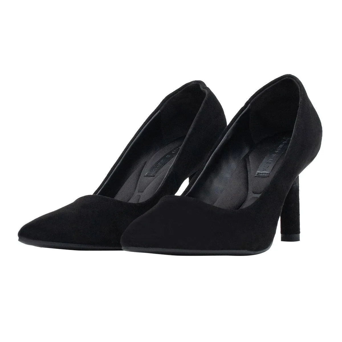 Charles & Keith Cylindrical Pump High-Heel Shoes Fabric Black Colour For Women