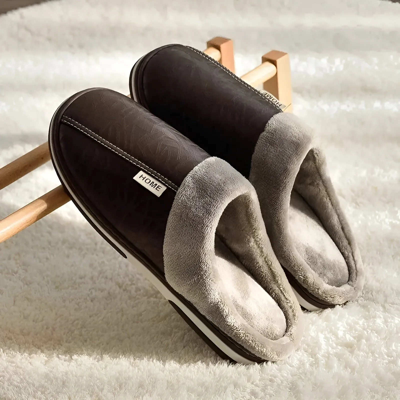 CozyWalk Hausschuhe – Wasserdichte Lederhausschuhe