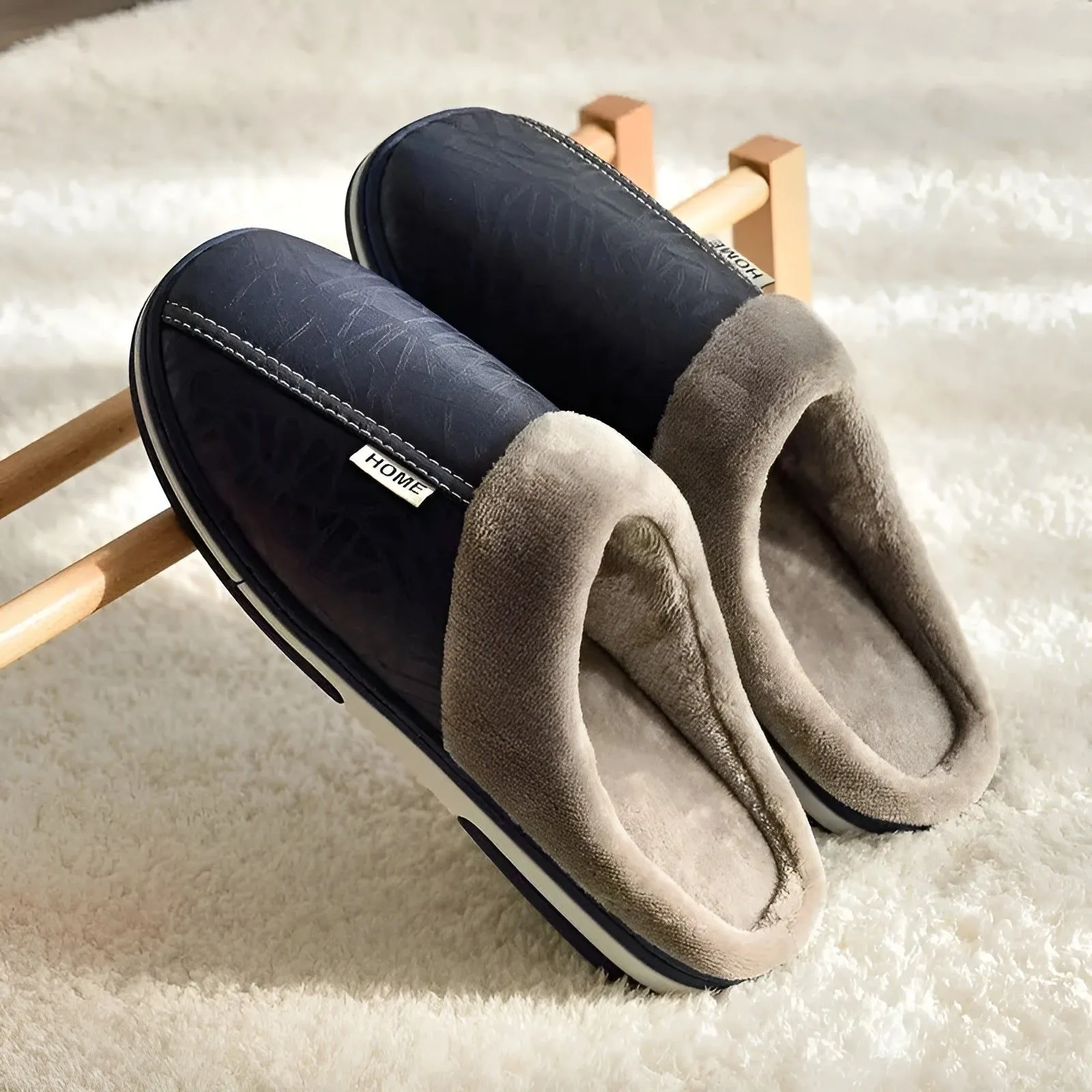 CozyWalk Hausschuhe – Wasserdichte Lederhausschuhe
