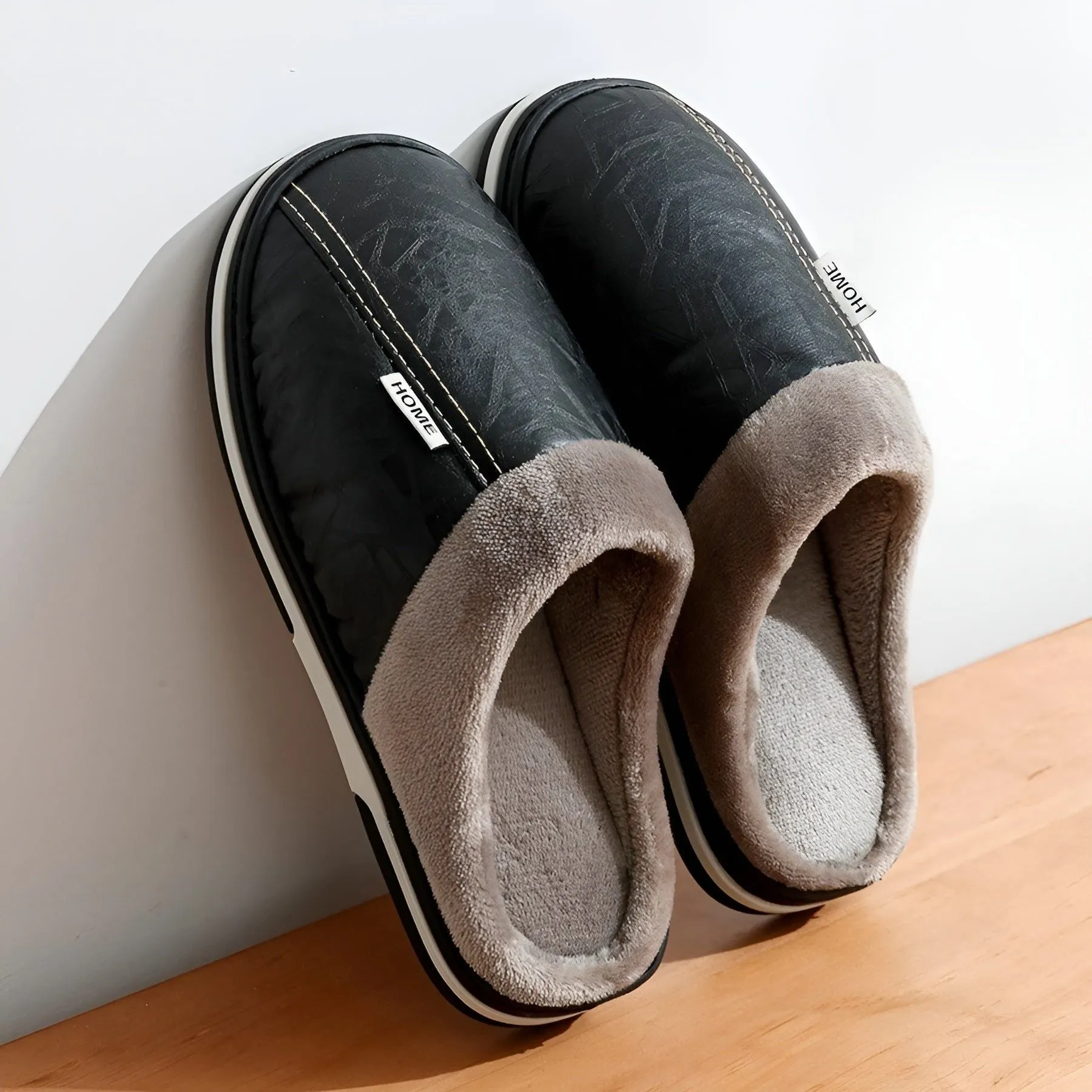 CozyWalk Hausschuhe – Wasserdichte Lederhausschuhe