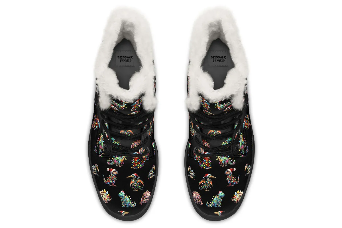 Dinos In Lights Faux Fur Boots
