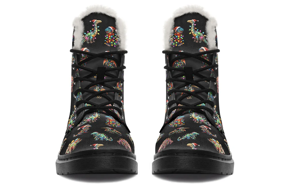 Dinos In Lights Faux Fur Boots