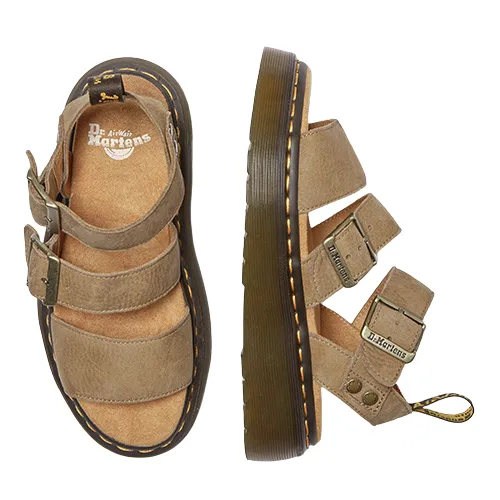 Dr. Martens Quad Sandals - Gryphon - Tan Nubuck