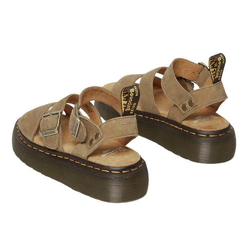 Dr. Martens Quad Sandals - Gryphon - Tan Nubuck
