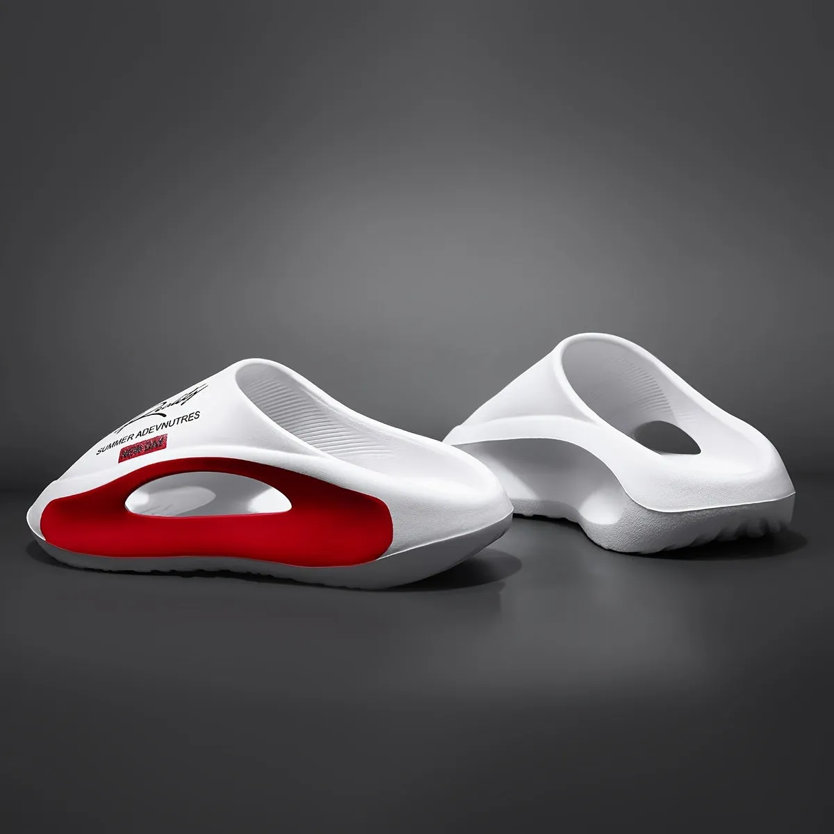 Face Print Slides - Thick Sole, Non-Slip & Breathable Open Toe Sandals