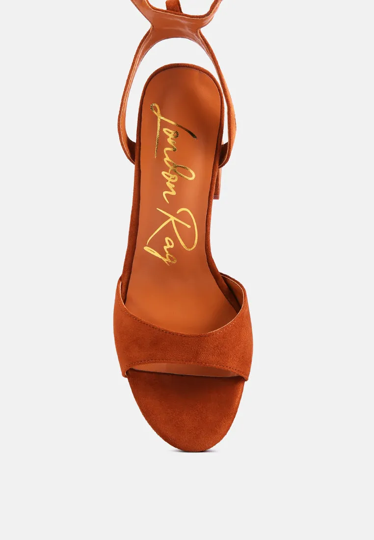 gone gurl chain embellishment tie up block heel sandals