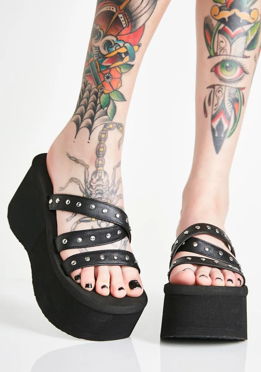 Goth Beach Platform Sandals