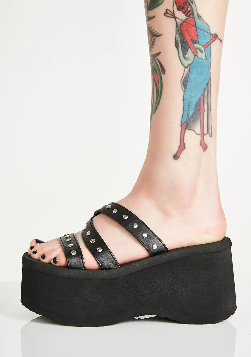 Goth Beach Platform Sandals