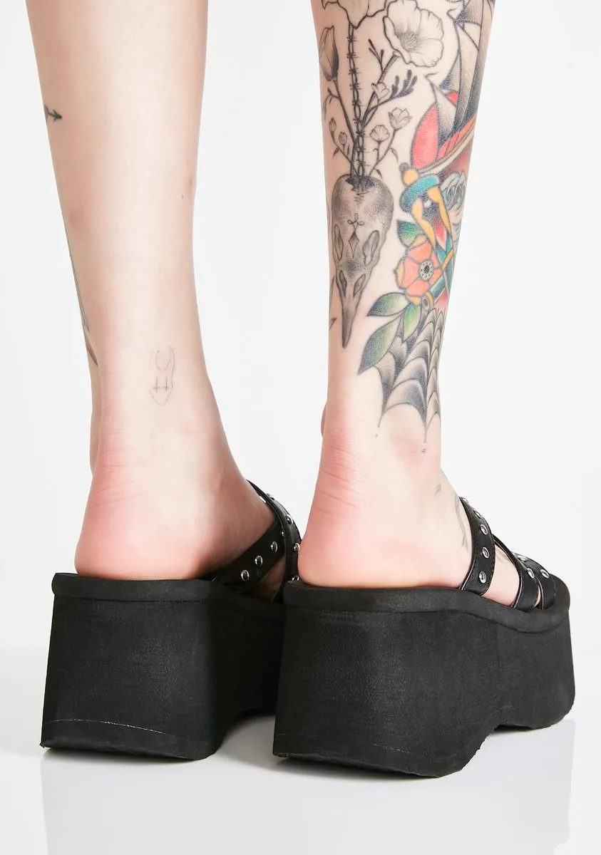 Goth Beach Platform Sandals