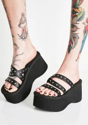 Goth Beach Platform Sandals