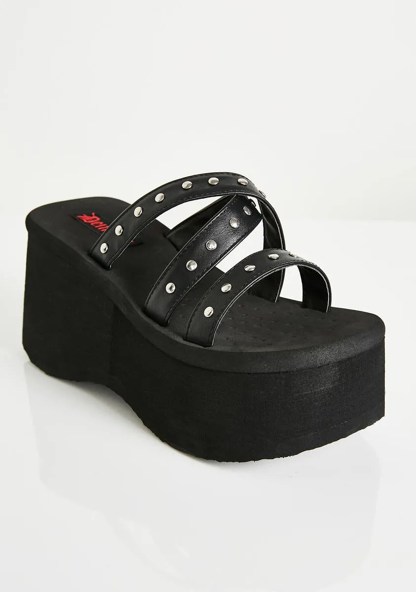 Goth Beach Platform Sandals