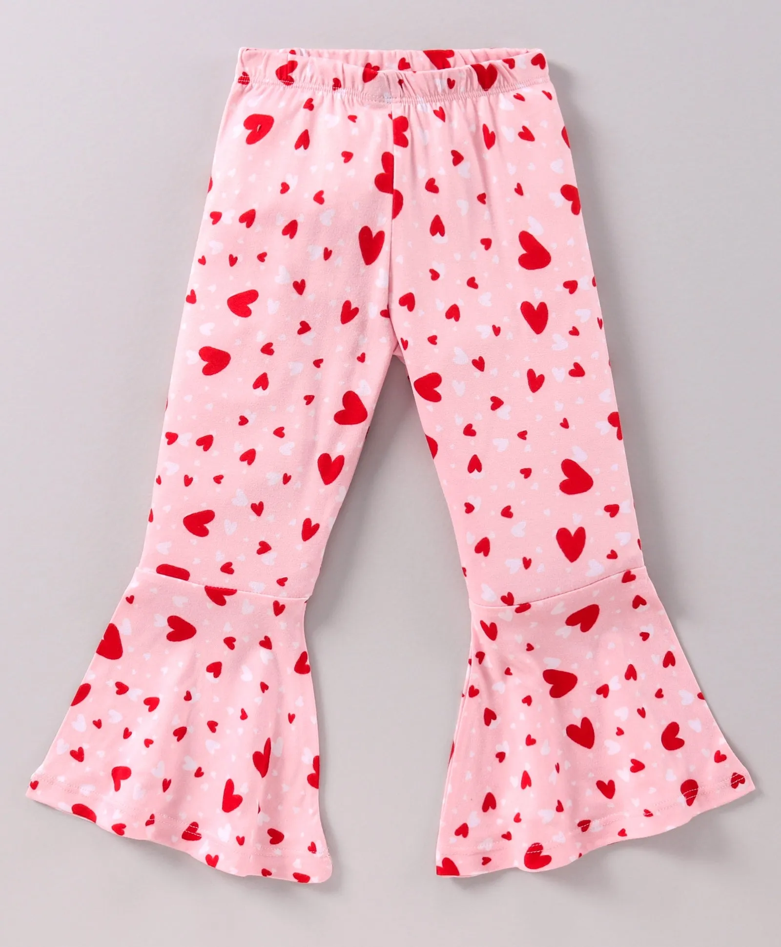 Hearts Frill Top and Bootcut Pants Set
