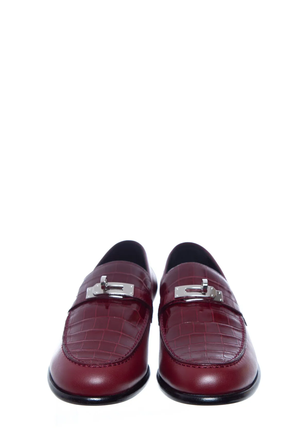 Hermès Red Destin Loafers SZ 38.5