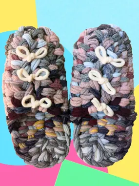 Large | Knit up-cycle slippers 2023-L32 [Large]