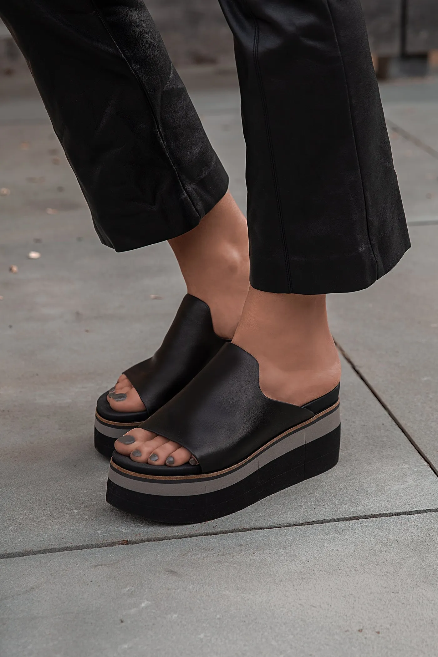 NAKED FEET - FLOW in BLACK Heeled Sandals