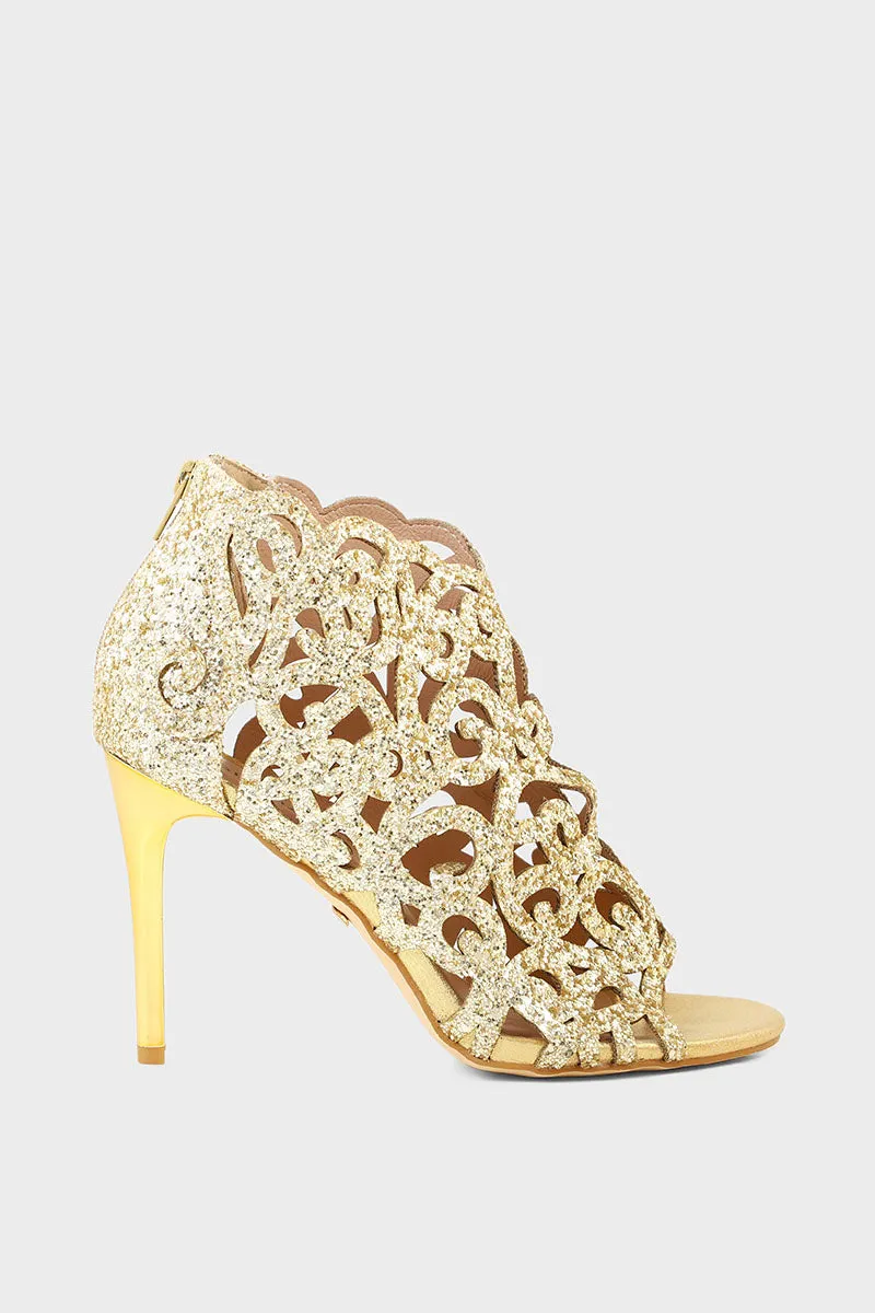 Party Wear Sandal I23648-Golden
