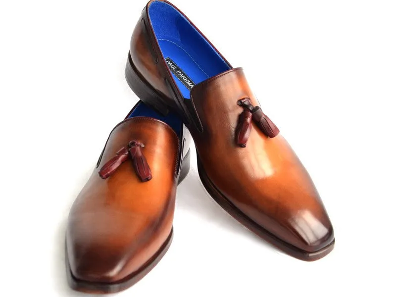 Paul Parkman Men's Tassel Loafer - Walnut Leather