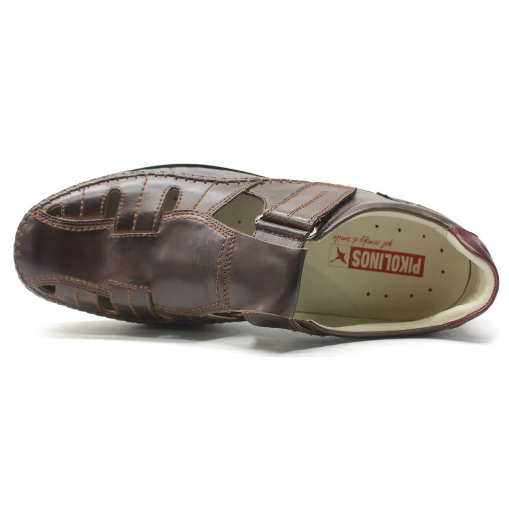 Pikolinos Marbella Calfskin Leather Men's Closed Toe Sandals