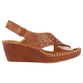 Pikolinos Margarita Calfskin Leather Women's Peep Toe Wedge Sandals