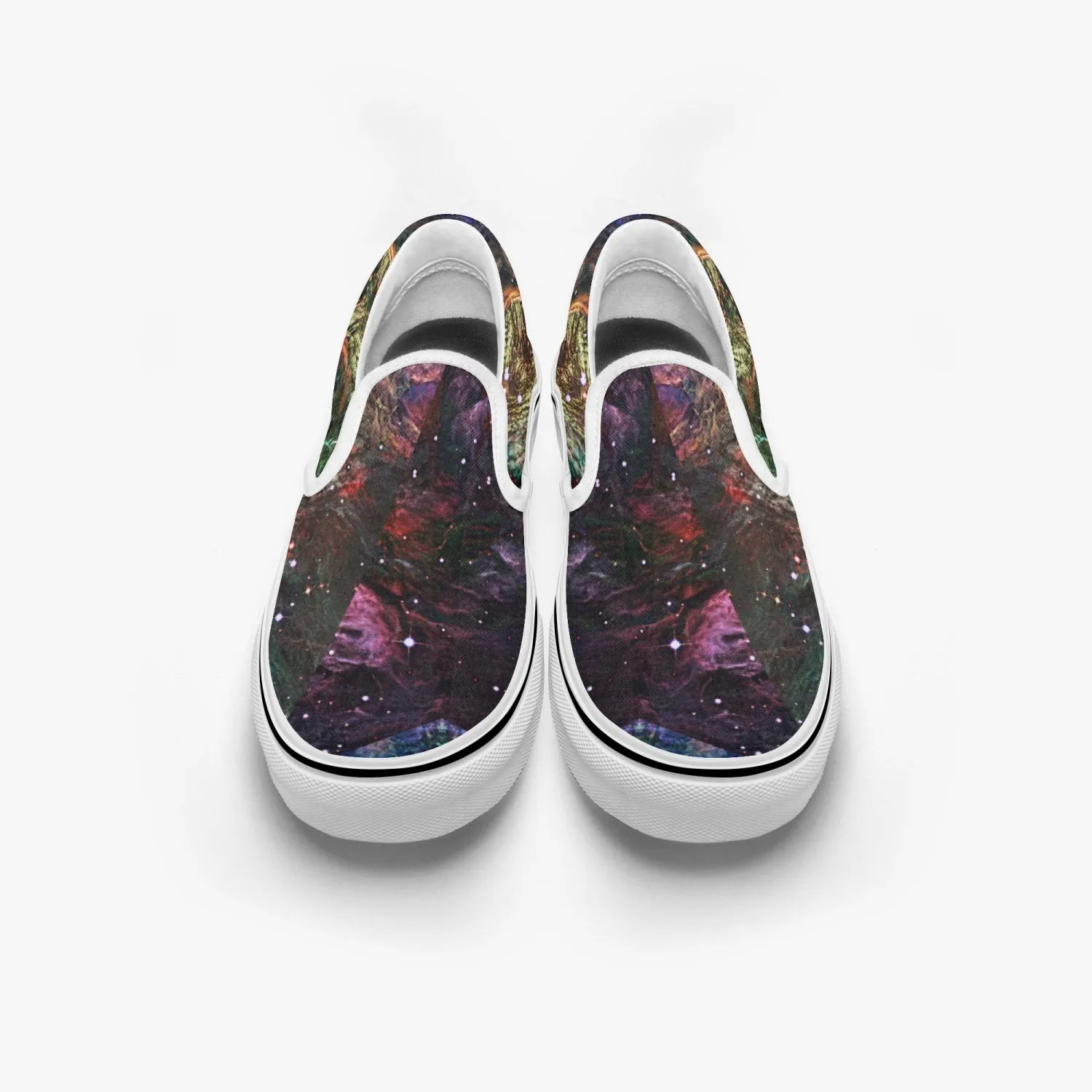 Prismyx Split-Style Psychedelic Slip-On Shoes