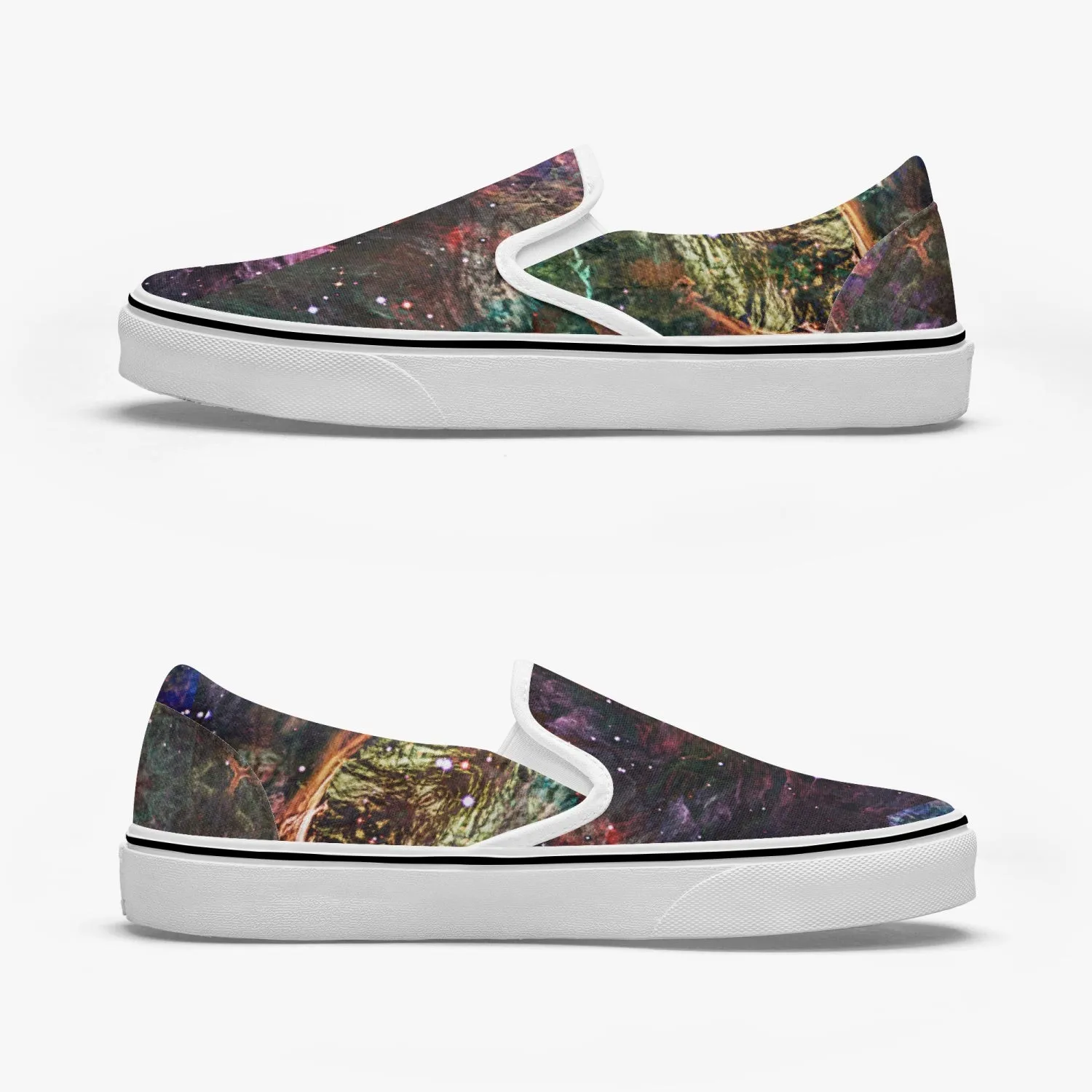 Prismyx Split-Style Psychedelic Slip-On Shoes
