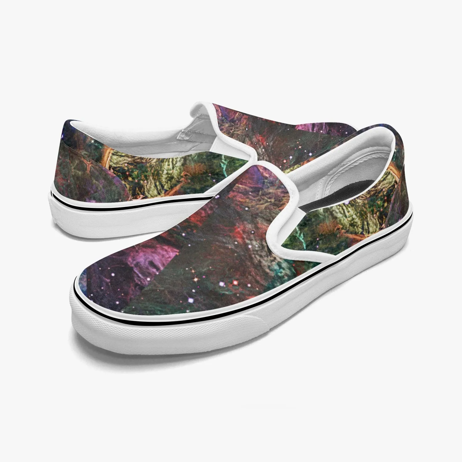 Prismyx Split-Style Psychedelic Slip-On Shoes