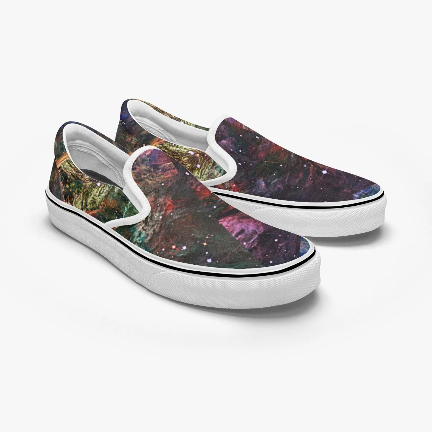Prismyx Split-Style Psychedelic Slip-On Shoes