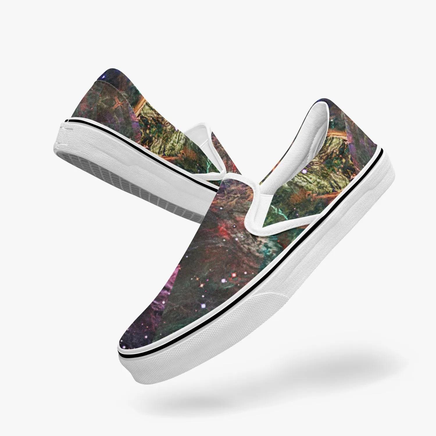 Prismyx Split-Style Psychedelic Slip-On Shoes