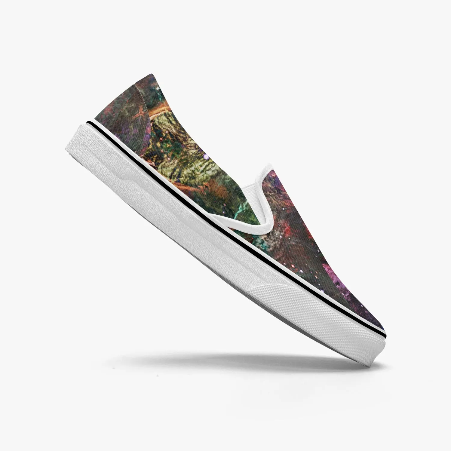 Prismyx Split-Style Psychedelic Slip-On Shoes