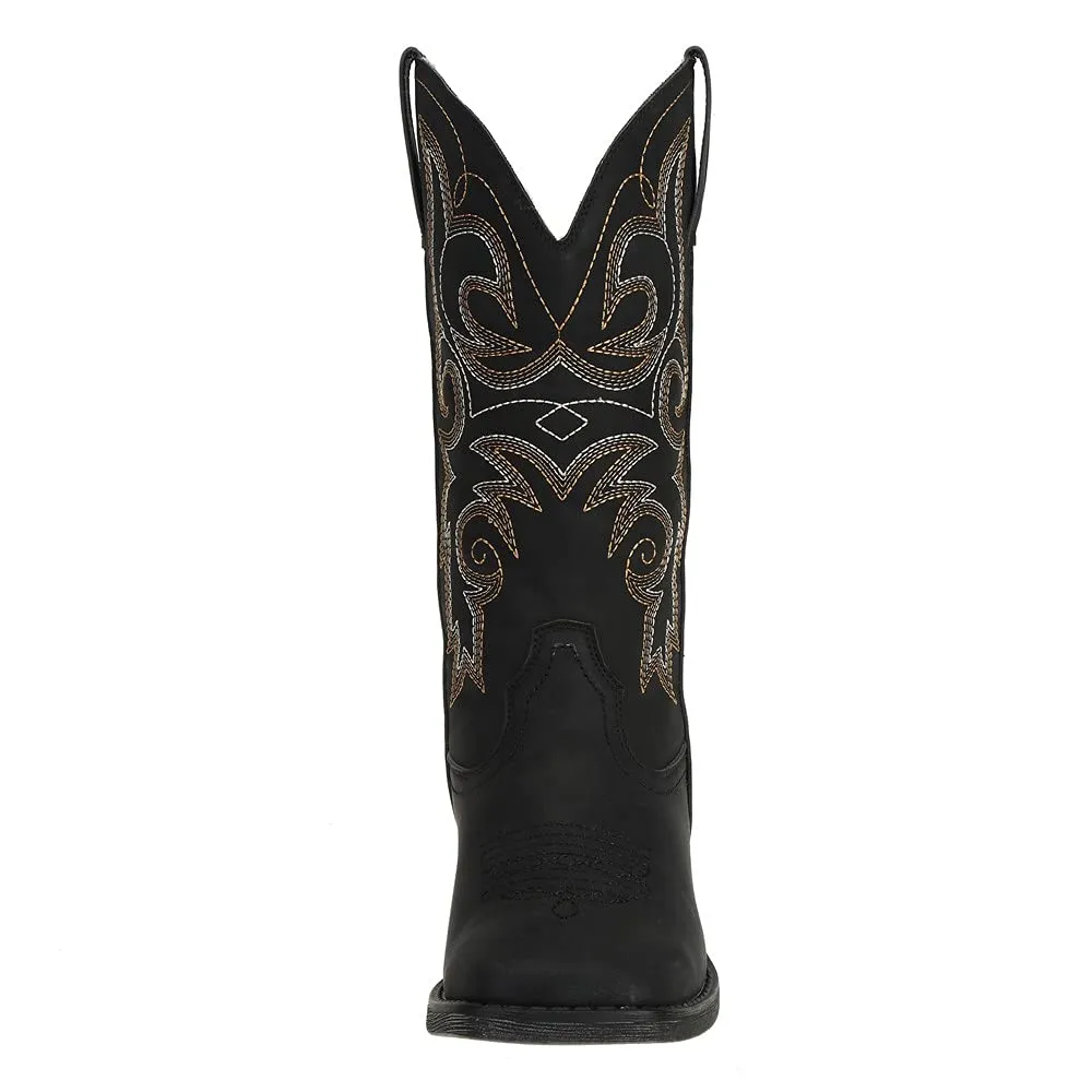 SheSole Cowgirl Boots for Women Square Toe Mid Calf Embroidered Fashion Western Cowboy Boots