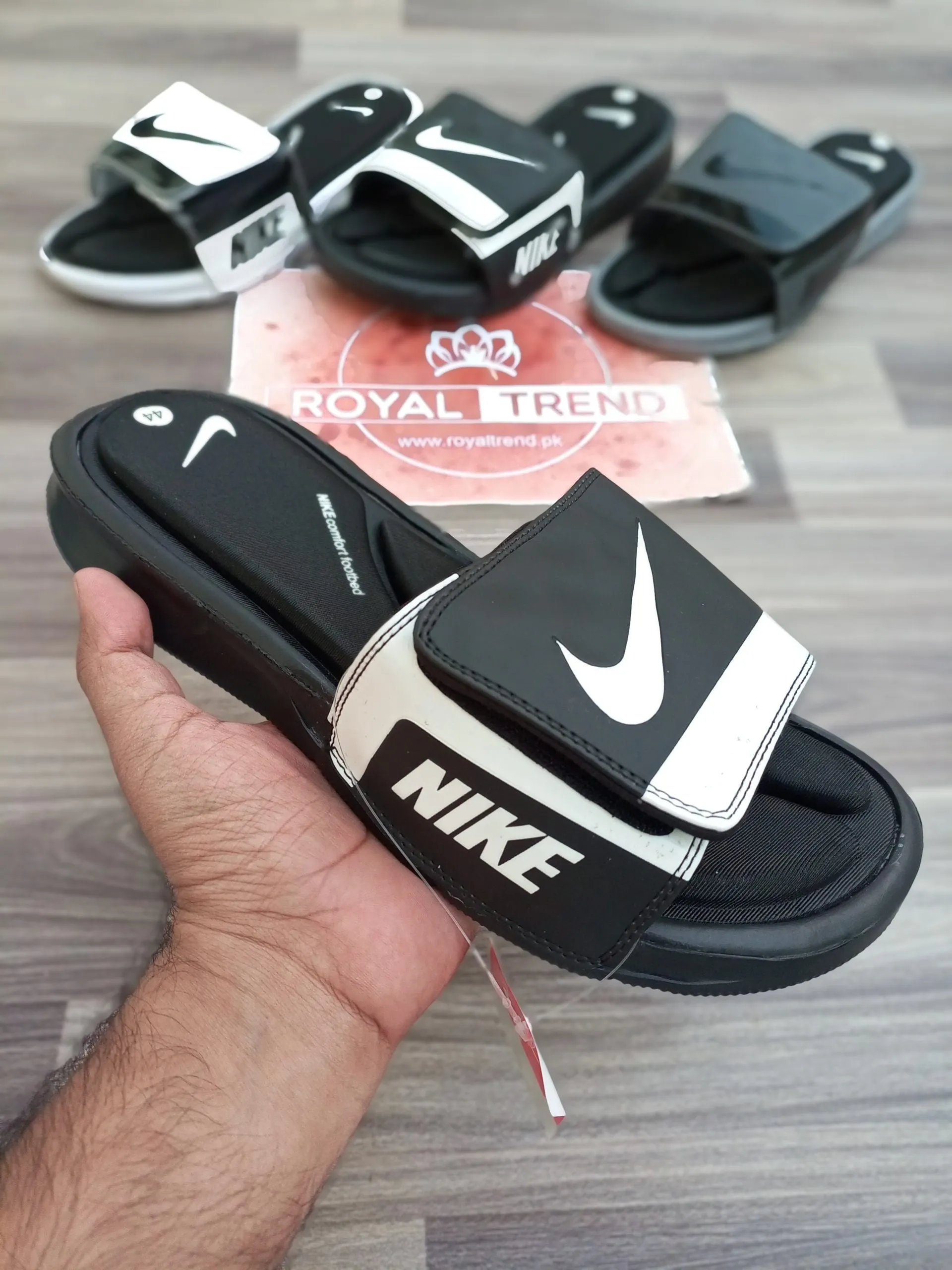 Slippers N10 Foambed Black Duo | Comfortable & Stylish Slip-On Shoes for Men & Women | Shop Online at Royal Trend Pakistan