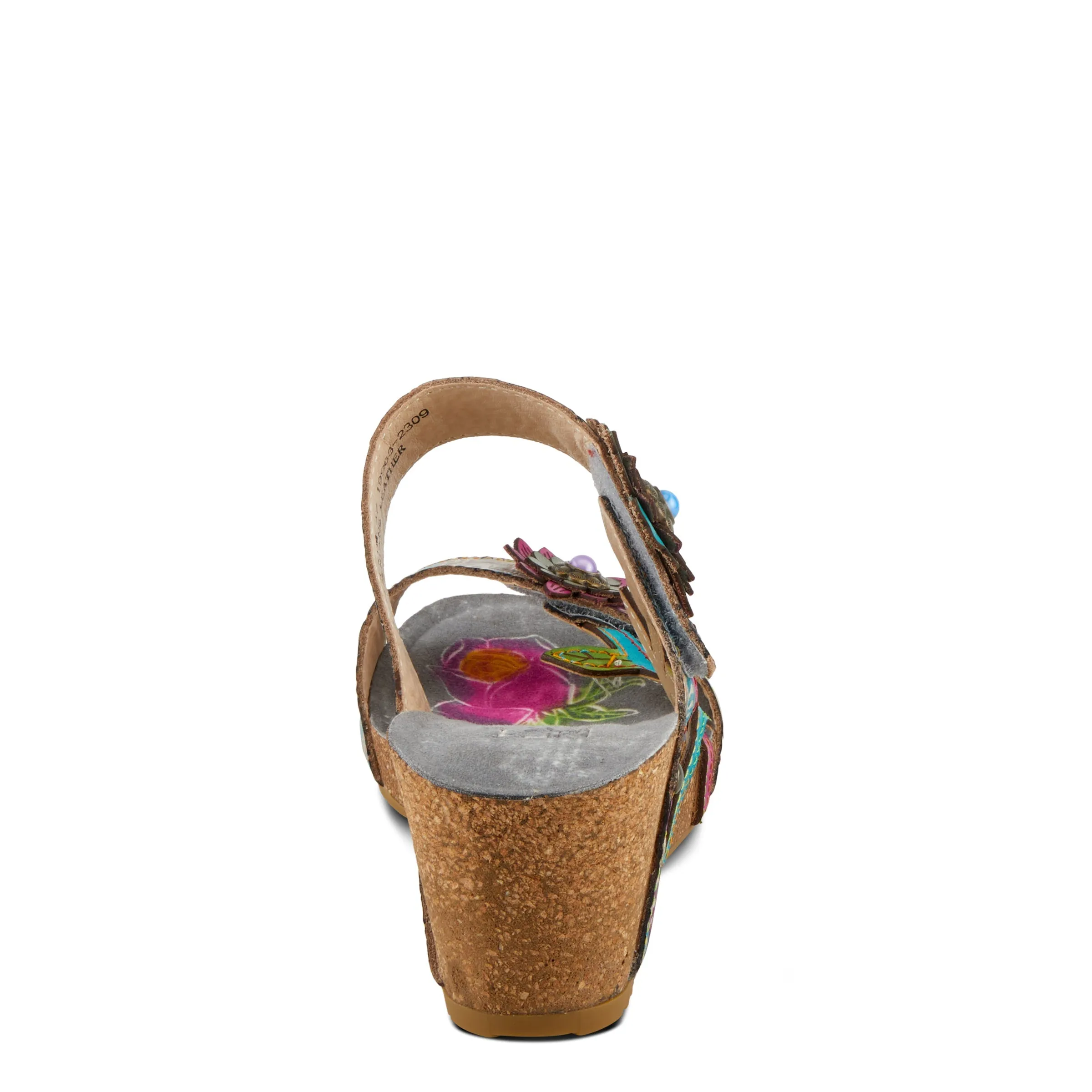 Spring Step Shoes  L'Artiste Moai Sandals Women's Floral Leather