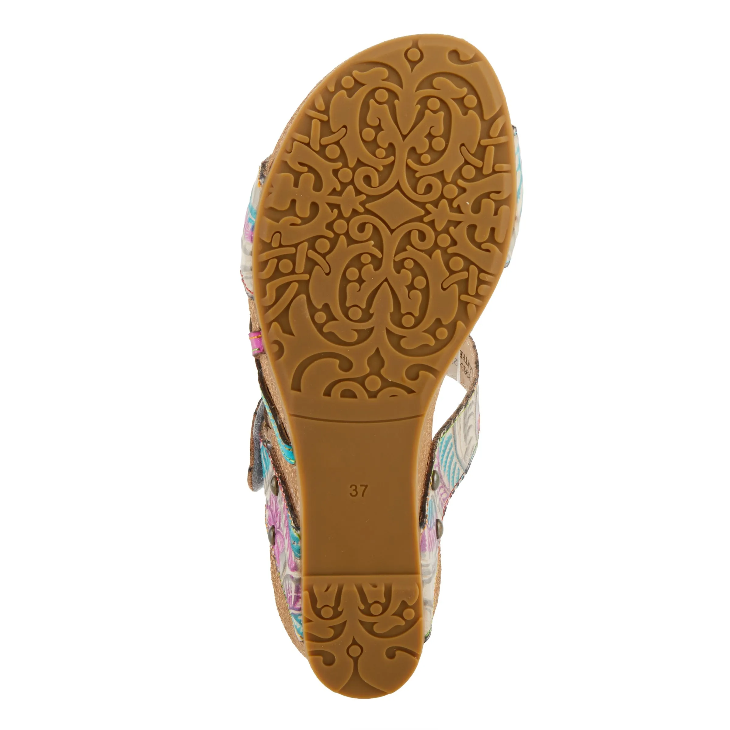 Spring Step Shoes  L'Artiste Moai Sandals Women's Floral Leather