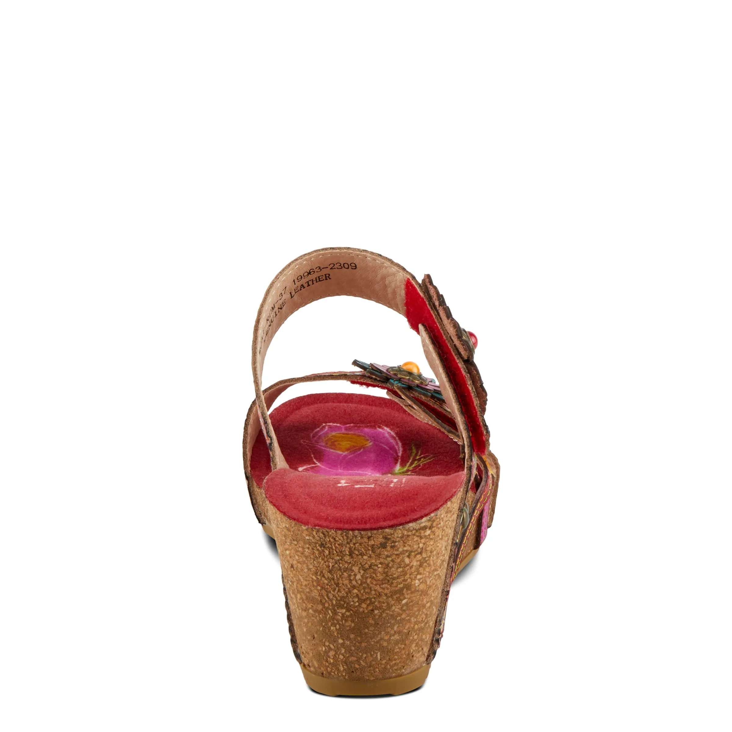 Spring Step Shoes  L'Artiste Moai Sandals Women's Floral Leather
