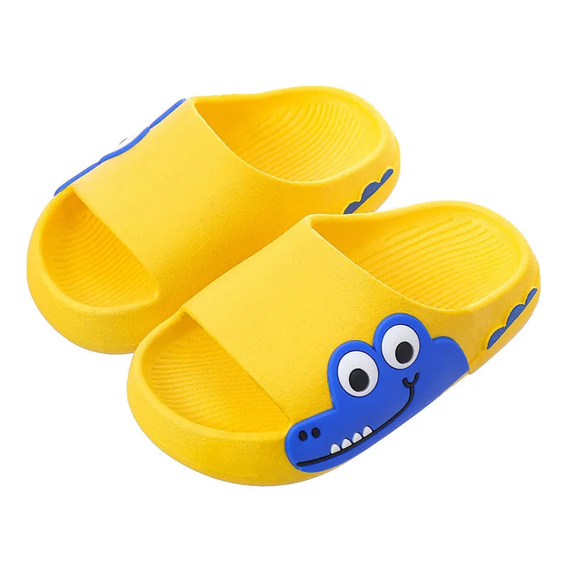 Wholesale Kids Cartoon Crocodile Non-slip Soft Sole Slippers