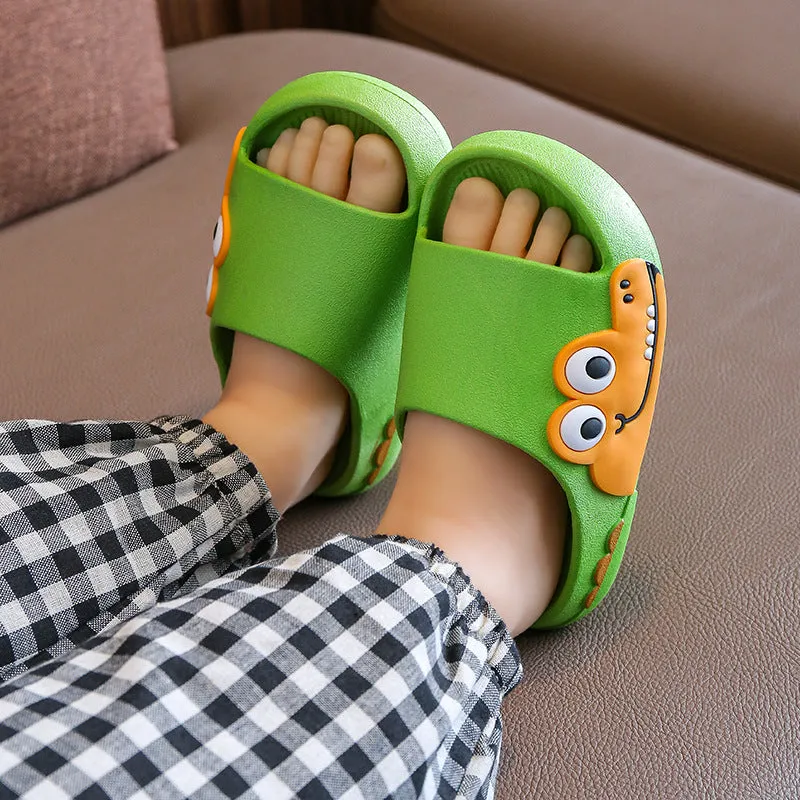 Wholesale Kids Cartoon Crocodile Non-slip Soft Sole Slippers