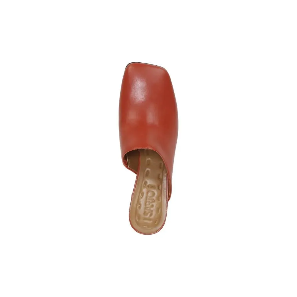 Xenia Brick Leather Franco Sarto Mules